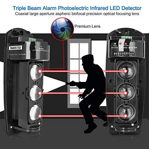 Alarma de triple haz, detector infrarrojo de alarma infrarro