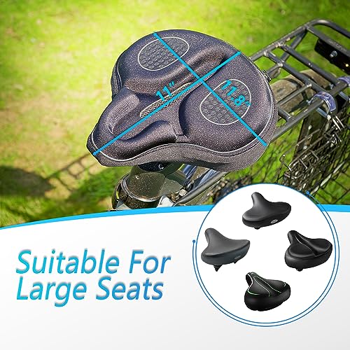 YLG Cojín de asiento de bicicleta, funda de cojín de espuma