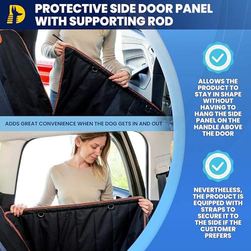 Funda de asiento para perro para asiento trasero, parte infe