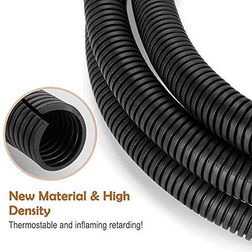 ZhiYo Cubierta flexible de conducto de cable de 20 pies y 1/