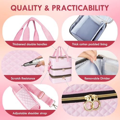 Bolsa organizadora de esmalte de uñas con capacidad para 84