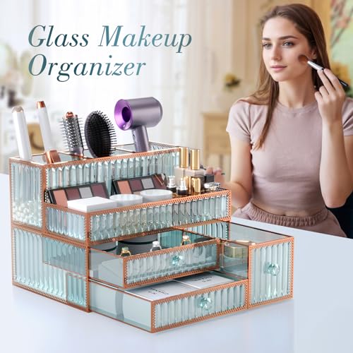 Organizador de maquillaje para encimera, organizador de toca