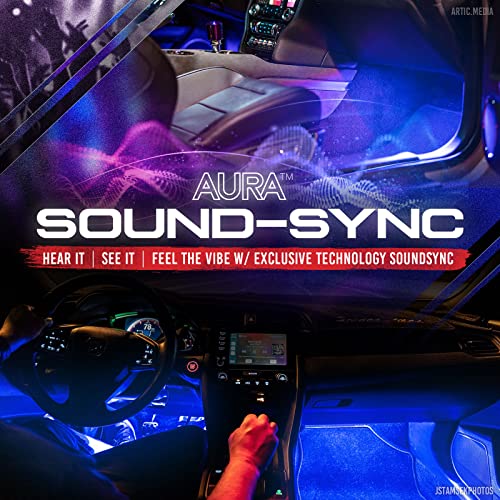 OPT7 Aura - Luces interiores de coche con control remoto, ca