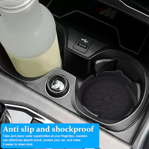 Mandark 2 posavasos para automóvil, tapete de silicona antid