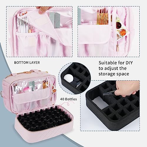 Estuche organizador de esmalte de uñas, bolsa organizadora d