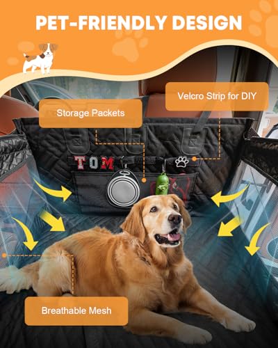 Kohree Funda de asiento de automóvil para perros medianos, f