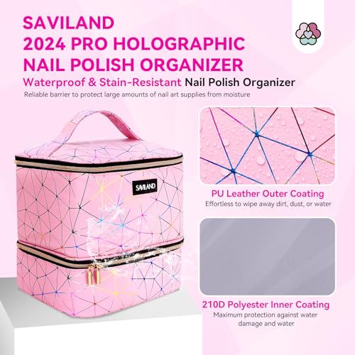 SAVILAND Bolsa organizadora de esmalte de uñas: organizador