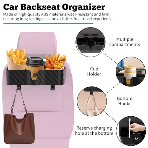 Organizador de asiento trasero para reposacabezas con portav