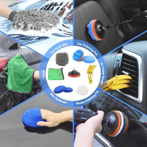 Kit de cepillo de limpieza de coche de 26 piezas - Herramien