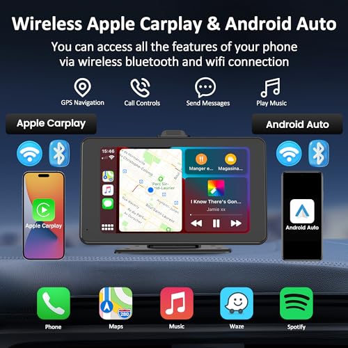 Carplay - Pantalla táctil portátil HD de 7 pulgadas con Andr