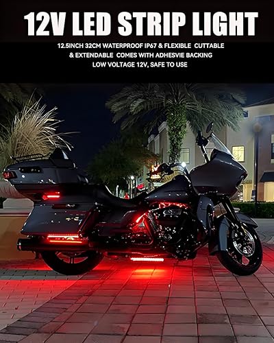 Keiurot Tira de luz LED de 12 V, 12.6 in, impermeable, tiras