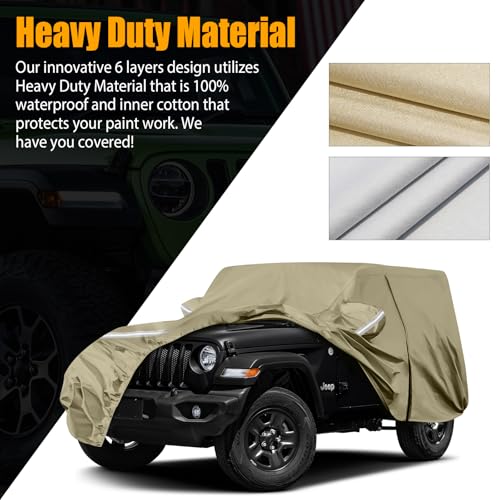 Fundas impermeables para automóvil de repuesto para Jeep Wra