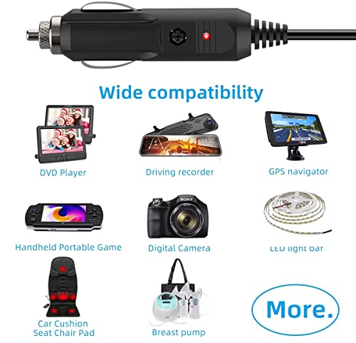 Cargador de coche de 12 V 2 A, cable de alimentación univers