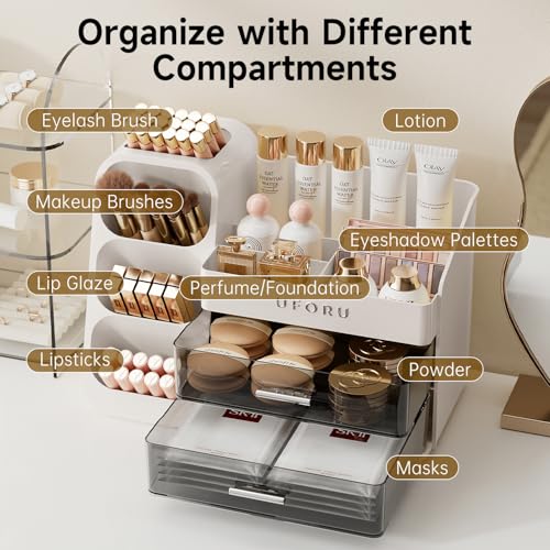 Makeup Organizer for Vanity, Countertop Organizer With Drawe