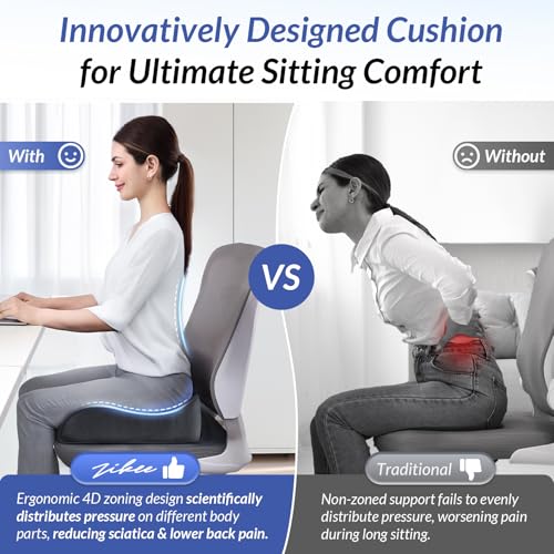 ZIKEE Cojín de asiento de gel para silla de oficina y asient