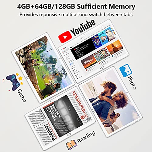 Tableta 2 en 1 de 10.1 pulgadas, tabletas Android 13.0, 64 G