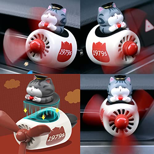 Cacacece Ambientador de coche Cute Cat Pilot - Fragancia cre