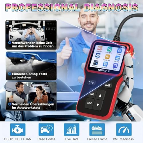 Herramienta de diagnóstico del escáner OBD2, probador de bat