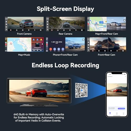 Pantalla táctil Carplay de 9 pulgadas con cámara de tablero