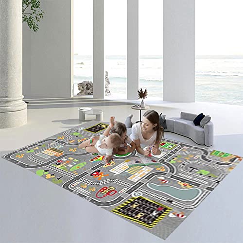 Alfombra de juego para niños para autos de juguete, alfombra