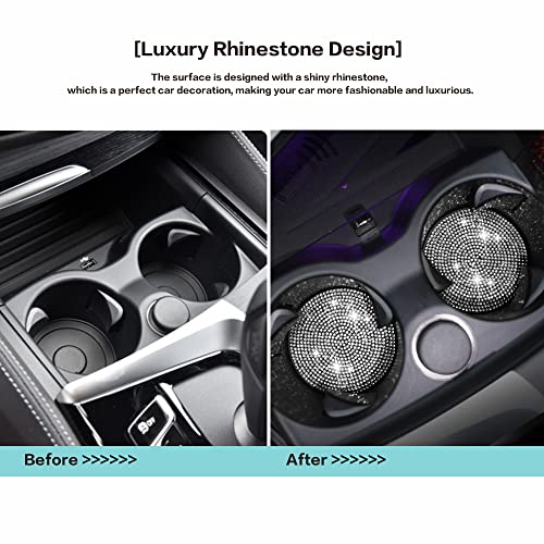 2 posavasos con brillantes para automóvil, portavasos univer