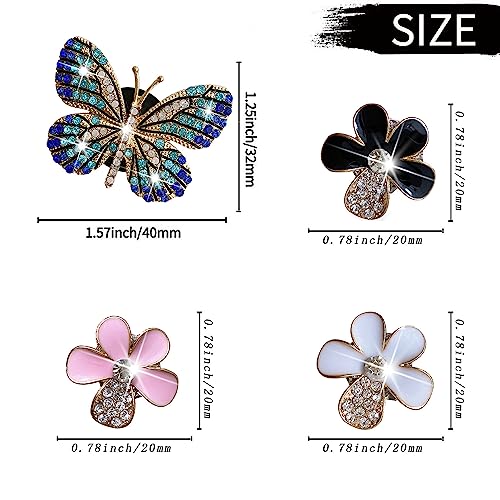 4 piezas de ambientadores de aire de automóvil de mariposa y