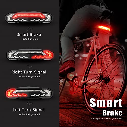 WSDCAM Bike Cargo Rack Tail Light with Turn Signals and Brak