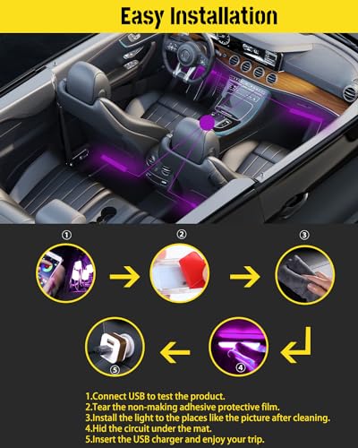 Luces interiores LED para automóvil, iluminación ambiental d