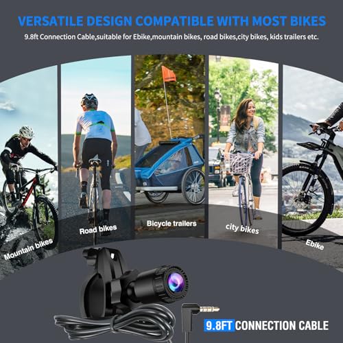 PARKVISION Grabador de cámara de visión trasera de bicicleta
