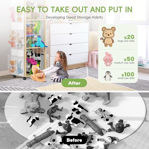 Zoológico de almacenamiento de animales de peluche, jaula de madera 2