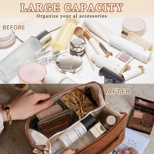 Bolsa de maquillaje de viaje de 2 piezas, bolsas de cosmétic