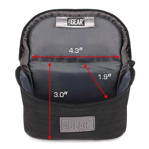 USA Gear Funda pequeña para cámara con trabilla para cinturó