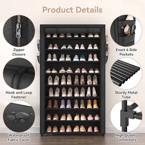 Zapatero con fundas – Organizador de zapatos de 10 niveles d