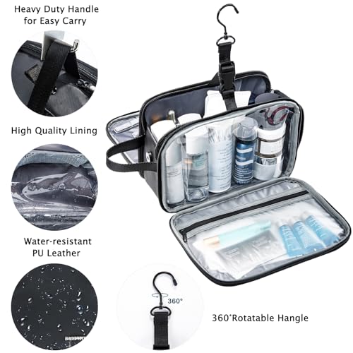 BAGSPRITE Bolsa de aseo para hombres, bolsa de viaje para mu