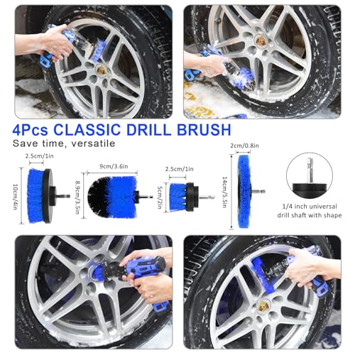 Kit de 20 herramientas de limpieza para automóvil, kit de de