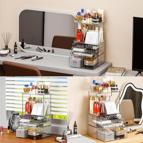 Yieach Paquete de 3 organizadores de maquillaje para mostrad