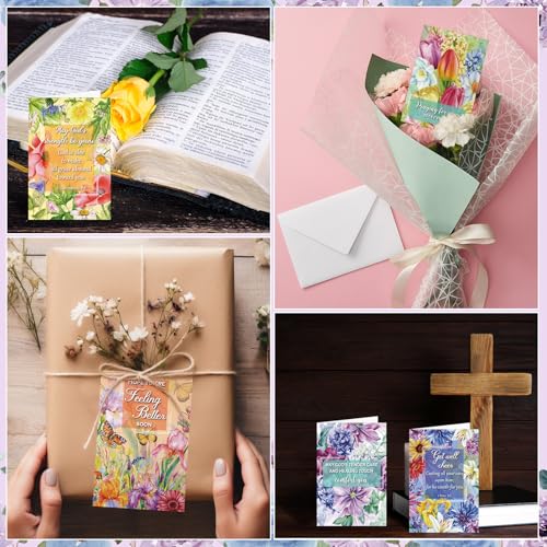 Paquete de 50 tarjetas religiosas de recuperación con versíc