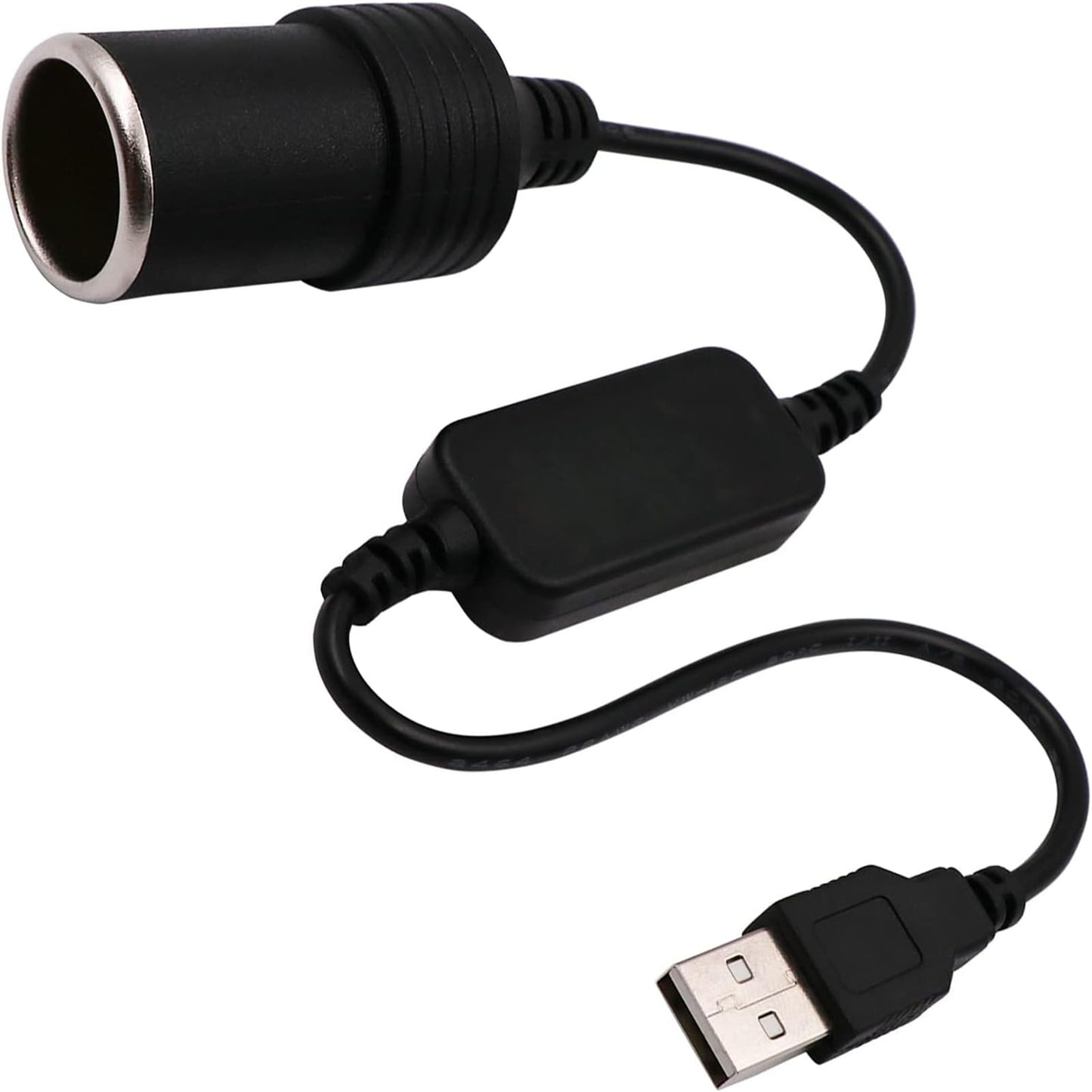 USB A macho a 12 V encendedor de cigarrillos de coche hembra