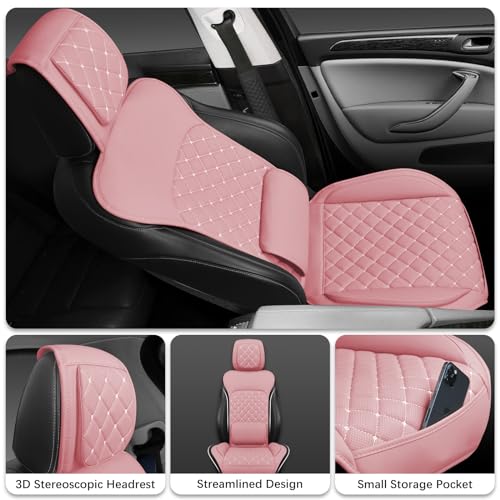 Juego de fundas de cuero para asiento delantero de automóvil