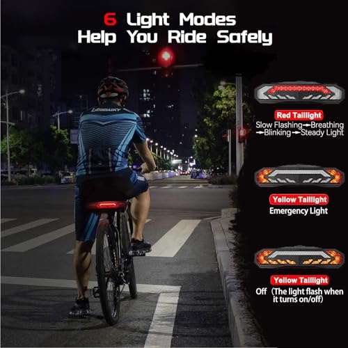 Luz trasera inteligente para bicicleta con señales de giro y