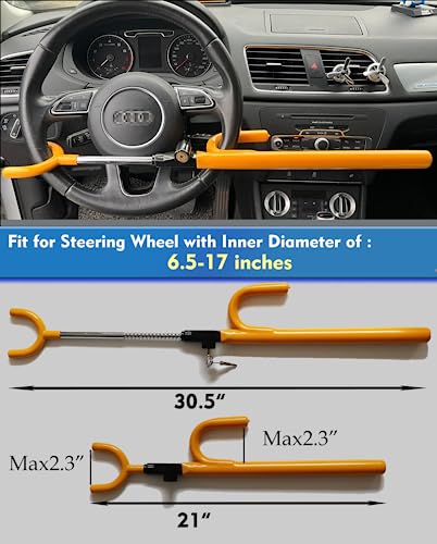 DODOMES Cerradura de volante antirrobo para automóvil, dispo
