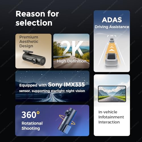MekedeTech DUDUAUTO 2560 * 1440P coche DVR Dash Cam para And