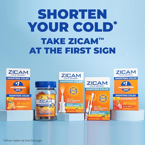 Zicam Cold Remedy Gotas de frutas medicadas con zinc, naranj