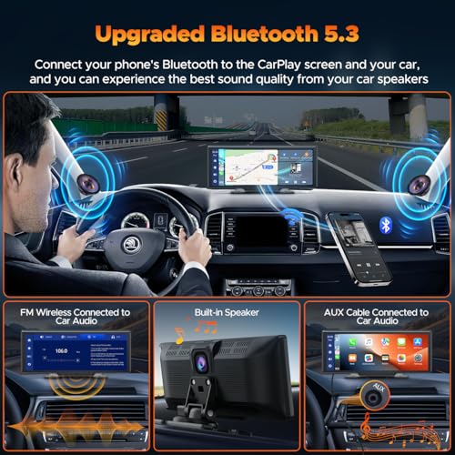 Volam Pantalla inalámbrica Carplay para automóvil con cámara