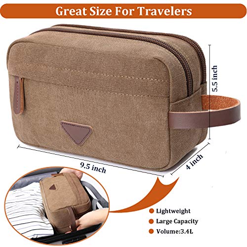 Mactso Neceser de viaje para hombre, de lona, de cuero, orga