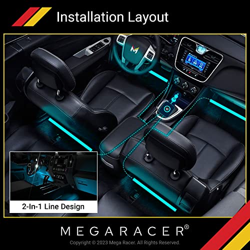 Mega Racer Luces LED para el interior del automóvil, 48 chip