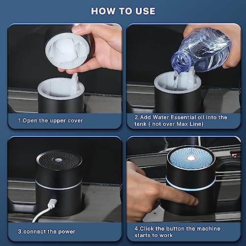 Difusores de fragancia para coche, ambientadores, mini humid