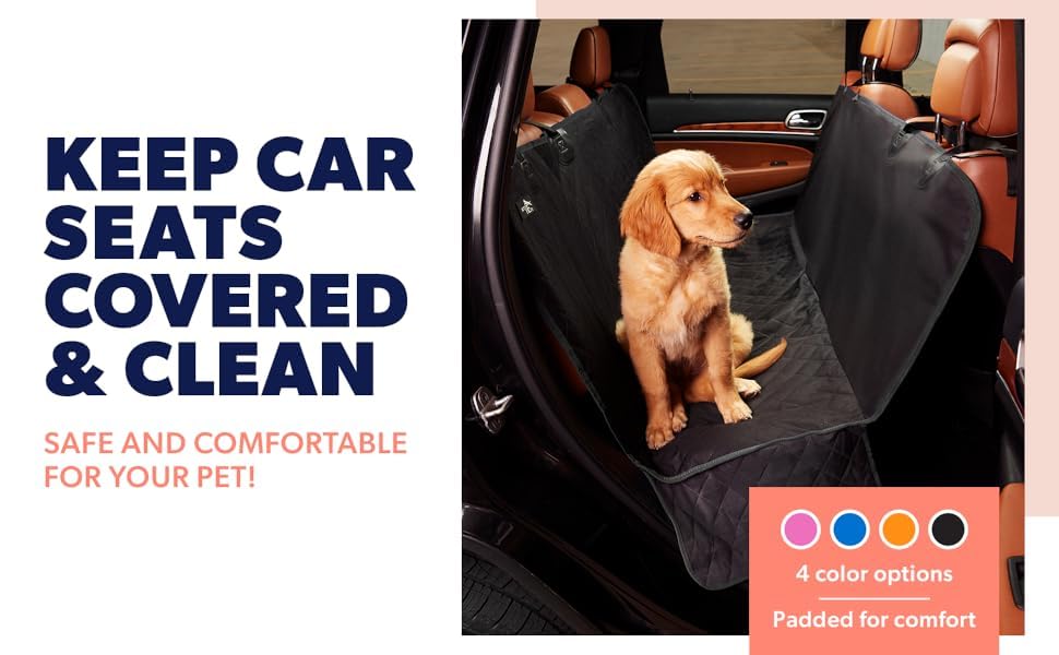 Protector de asiento trasero para perro, impermeable, a prue