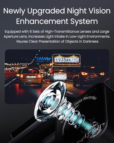 Dash Cam 4K frontal, cámara de tablero GPS WiFi integrada pa