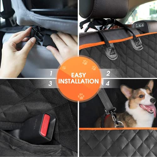 Funda de asiento de coche para perro, hamaca impermeable par